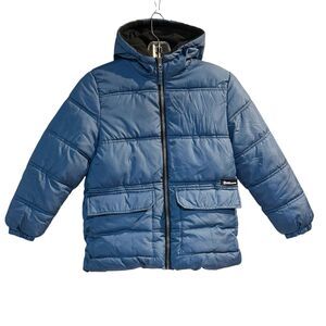 Ixtreme Winter Coat Jacket Boys Size Small Blue Fleece Lined Puffer Hood